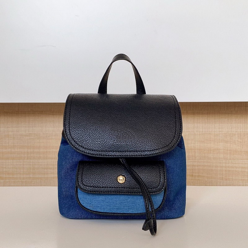 

2022 High Quality Fashion Genuine Leather Women Bag School Bags Springs Lady Travel Bag Backpack 21x22x10cm, Black