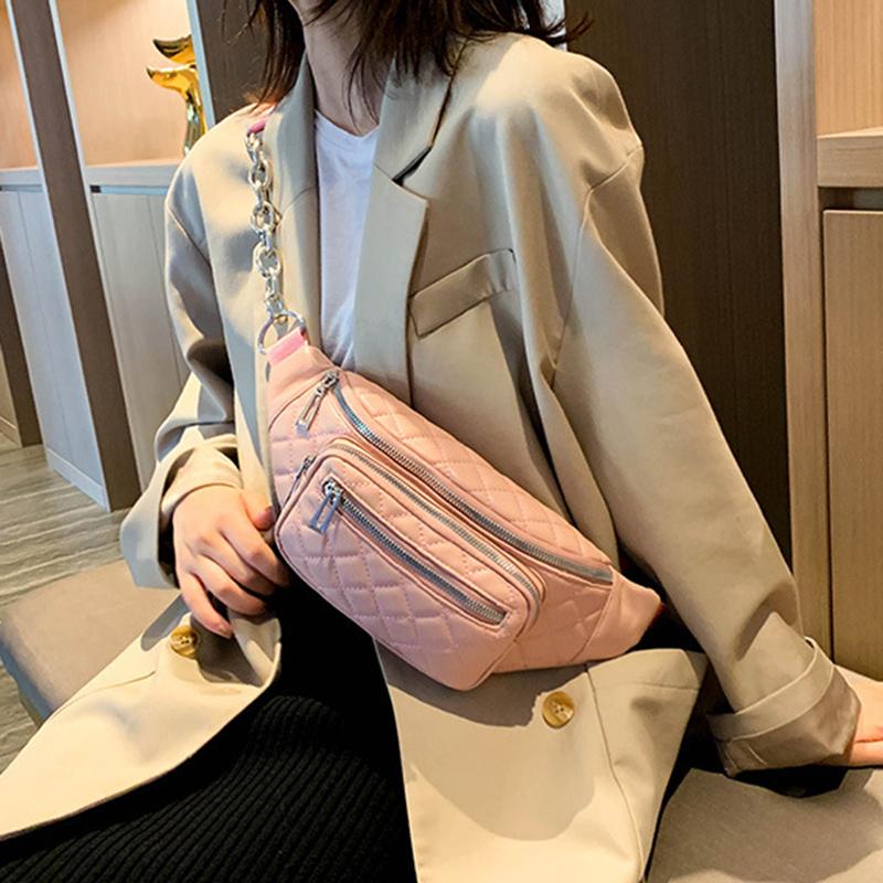 

Luxury ladies messenger belt bag belt bag girl travel chest ladies mini messenger handbag, Black