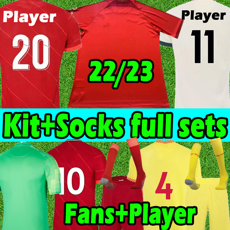 

21/22 ALEXANDER ARNOLD soccer jerseys LVP 2021 2022 fans player version DIOGO Fabinho Jones A.BECKER ROBERTSON Men kids kit+socks full sets home away gk football shirts, 21 22 gk