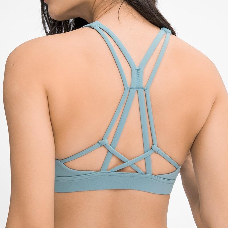 

Sexy Sport Bras Bra Push Up Yoga Tops Women Fitness Sports Top Workout for Gym Women's Seamless Crop Tank Training Cropped Woman, Frost cyan