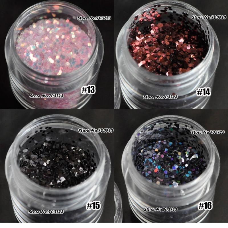

Types pretty sexy Leiguang Acrylic UV Nail Art Glitter Powder Dust Tips Decoration N13-N16