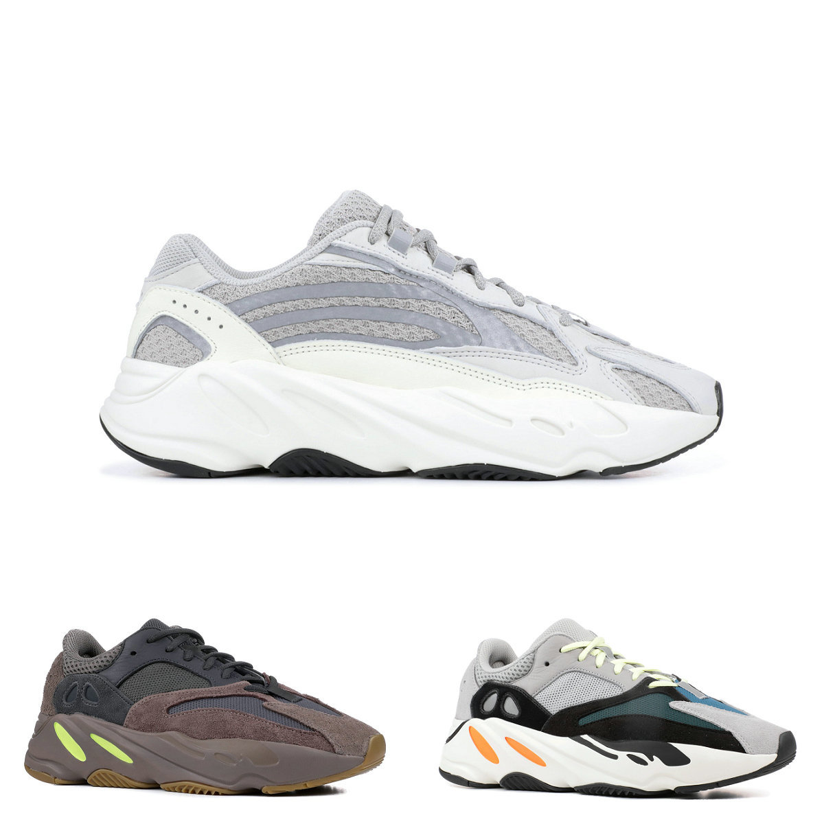 

2019 New Wave Runner 700 V2 Static 3M Material Mauve Kanye West Sneakers Men Women Designer Boots Shoes Sport With Box Size US5-13, With original shoe box