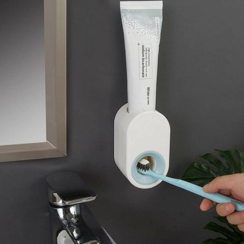 

Bathroom Accessories Set Toothpaste Squeezers Automatic Toothpaste Dispenser Dust-proof Toothbrush Holder Wall Mount Stand