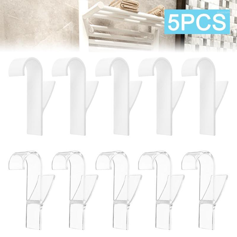 

5pcs/set White Hanger For Heated Towel Radiator Rail Bath Hook Holder Transaparent Clothes Hanger Scarf1
