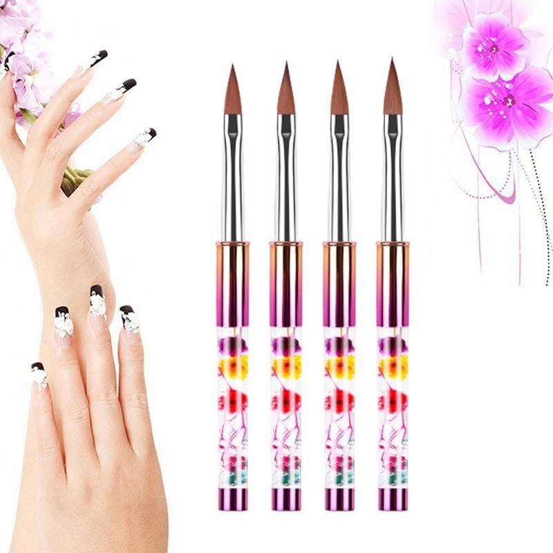 

1pcs Crystal Carving UV Gel Painting Nail Gel Brush Acrylic Nail Pen French Mixed Colors Art DIY Tools