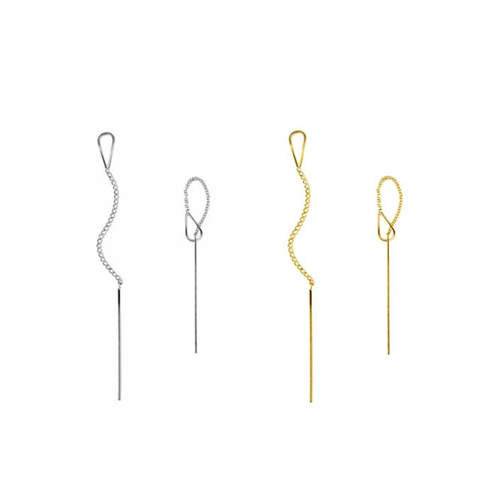 

925 Sterling Silver Simple Threader Thread Long Line Earrings Jewelry A1638