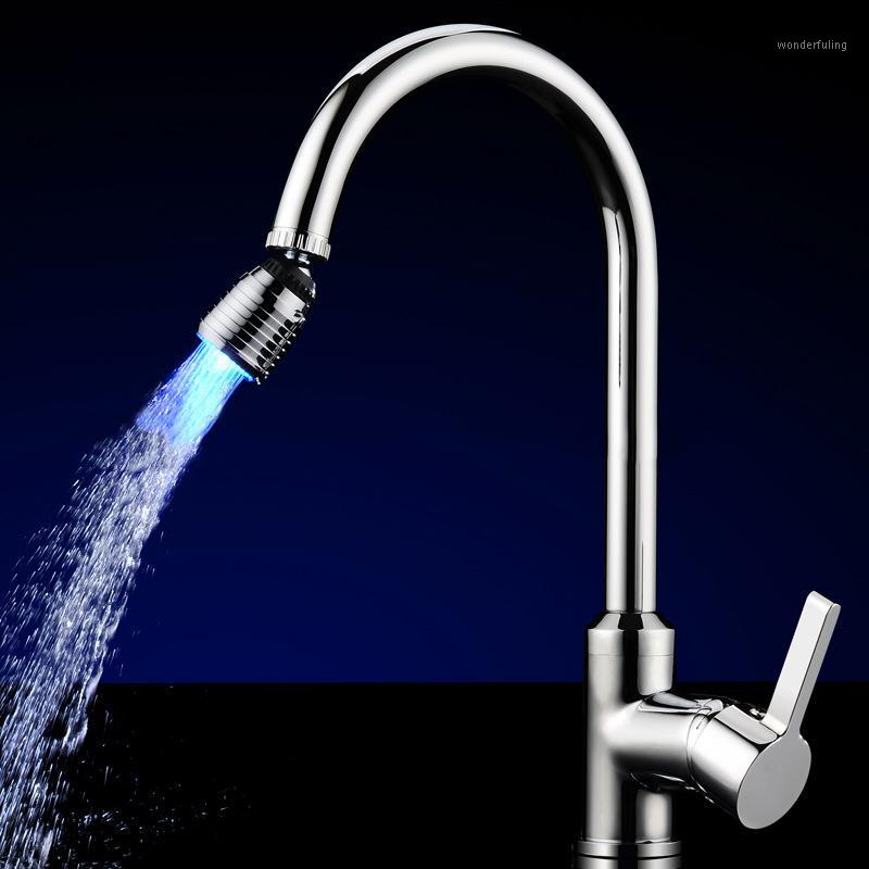 

360 Degree Rotation Kitchen Faucet Temperature Sensor Light Water Tap Single/Colored For Kitchen Bathroom Faucet Sprayer LED1