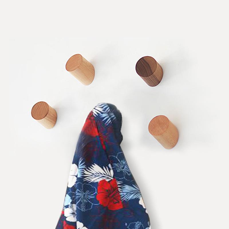 

Wooden hook Simple Modern Creativity Solid wood hook clothes and hats Bedroom Clothes Wall Hanging