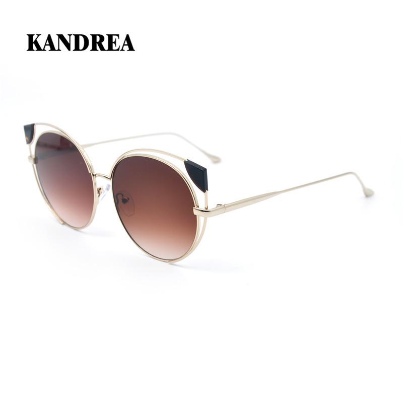 

Sunglasses KANDRE Women Cat Ear Sexy Polarized Driving Glasses Lady Oversized Metal Round Sun Female Eye Eyewear