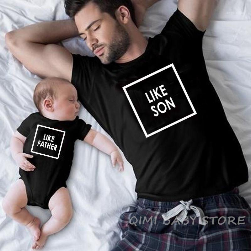 

Like Son Like Father Dad and Me Tshirts Father and Son Clothes Family Matching Outfits Fathers Day Gift Baby Boy Summer Look1, A1-black