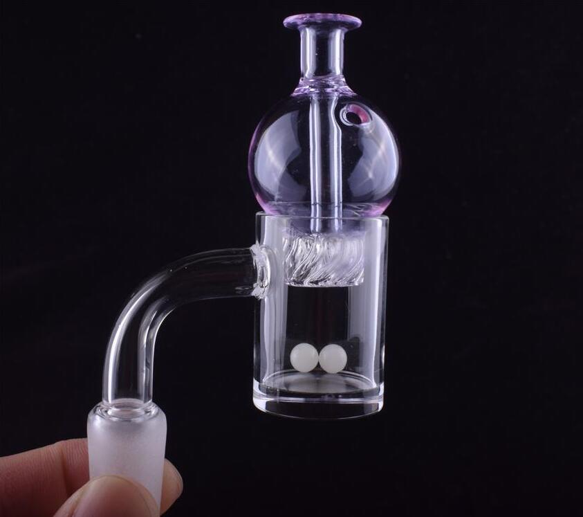 

Quartz Banger OD 25mm Flat Top Quartz Nail With Cyclone Spinning Carb Cap Terp Pearl 10mm 14mm 18mm male female for Bong