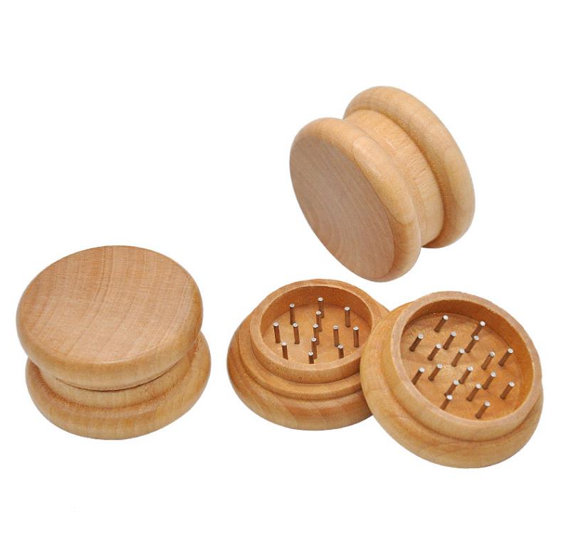 

Wood Herb Grinder Nail Teeth Smoking Grinders Handle Tobacco Crusher 2 Parts Hand Miller Glass Pipes Smoking Accessories YG993