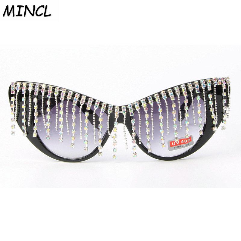 

2020 Fashion Women butterfly BlingBling Diamond Crystal Cat Sunglasses Rhinestone Frame Womens Sun Glasses FML