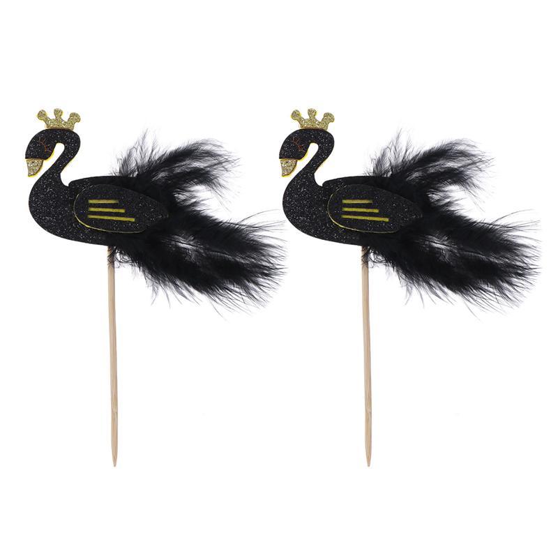 

Other Festive & Party Supplies 5PCS Flamingo Swan Cake Topper Decorative Feather Wing Cupcake Picks Dessert Decoration For Wedding Birthday