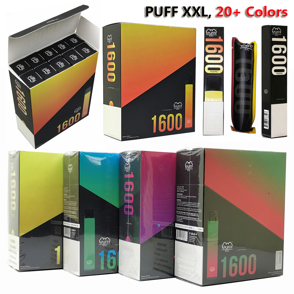 

Puff XXL Disposable Vapes Electronic Cigarette 1600 Puffs Vape Device With Security Code 6.5ml Pod 20+ Colors Available Popular E Cigs, Mouthpiece cover