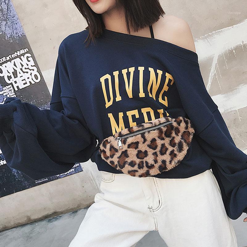 

Women Waist Bag2019 Artificial wool Fur Chest Bag Casual Belt Fanny Pack Winter Backpack Female Travel Zipper Bum Pouch Leg Bags1, Black