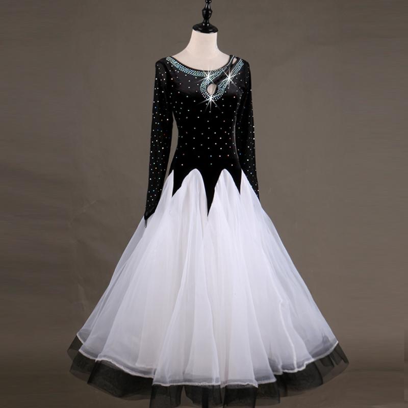 

2021 New Costume Sale Ballroom Dance Skirts Newest Design Woman Modern Waltz Tango Dress/standard Competition Dress MQ011, See chart