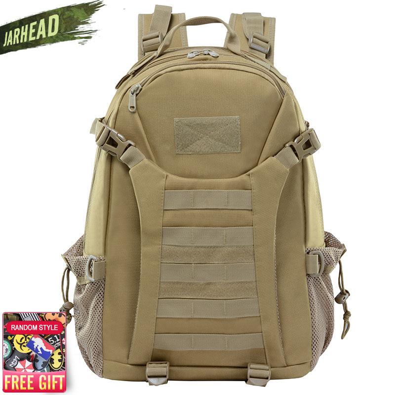 

Waterproof Tactical Backpack Hiking Camouflage Bag Cycling Climbing Rucksack Laptop Backpack Travel Outdoor Men Women Sports Bag, Black