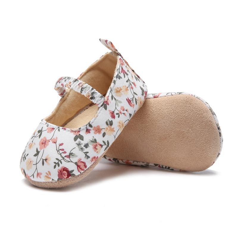 

baby shoes girls cute floral soft cotton bottom baby princess shoes first toddler for -18M, Lavender