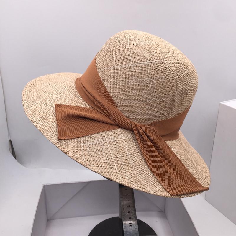 

bucket hats edition Taiwan female eaves fisherman hat treasure grass bowknot basin shade sunscreen cap elegant hat on holiday, Khaki