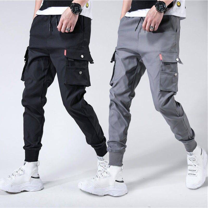

Men's Side Pockets Cargo Harem Pants 2019 Hip Hop Casual Male Tatical Joggers Trousers Fashion Casual Streetwear Pants Male