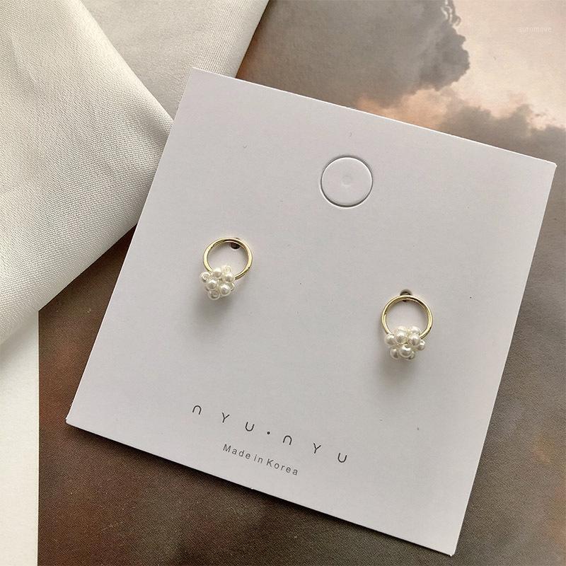 

New fashion Simple Lovely Korean Version Simulation Pearl Earrings Personality Wild Short For Women Ear Jewelry1