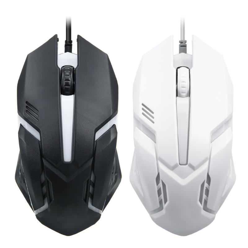 

S1 USB Wired Gaming Mouse 3 Buttons 1600DPI Ergonomic Design Optical Mice With Colorful LED Backlight For PC Computer