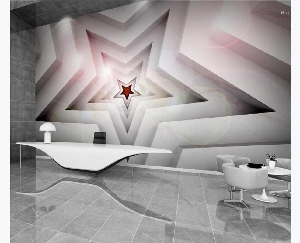 

3D Wall Murals Photo Wallpaper Living Room Bedroom Pentagram halo space Sofa TV Background Wallpaper1, As the photo