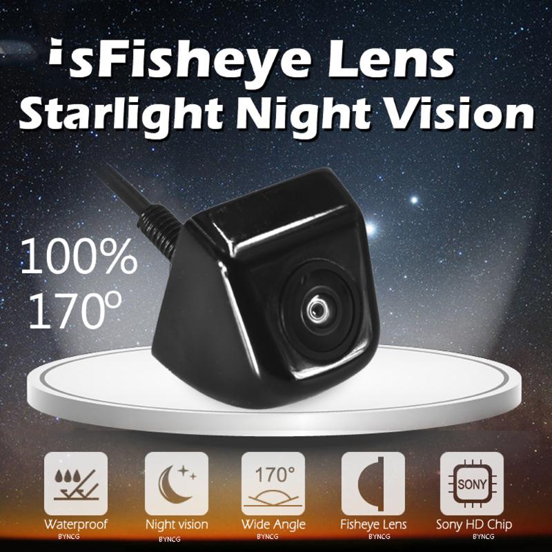 

170 Degree Fish Eye Lens Starlight Night Vision Vehicle Rear / Front View Camera low-light level 15m visible Car Camera