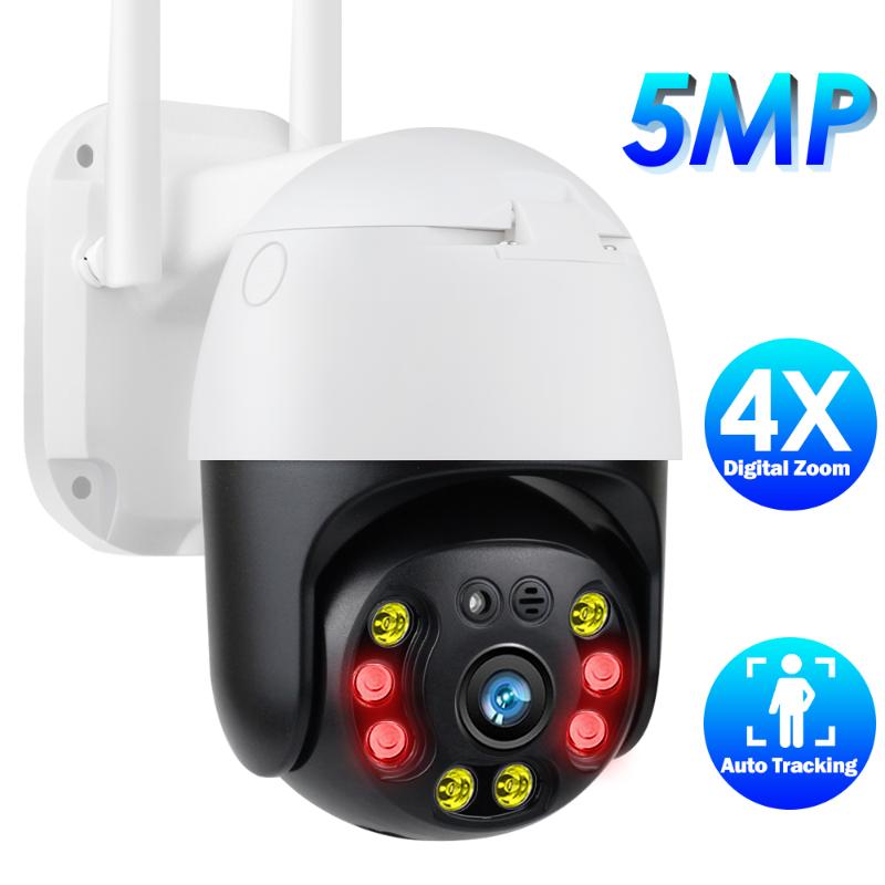 

IP Camera WiFi 5MP HD CCTV Camera Outdoor Smart Home Security Monitor PTZ Auto Tracking Surveillance Color Night Vision