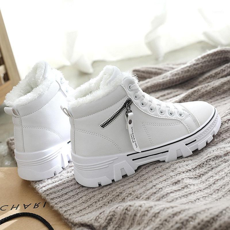 

Women ew Boots Med Heels Basic Zip Shoes Winter Ankle Boots For Women Autumn Casual Female Fashion Shoes1, White