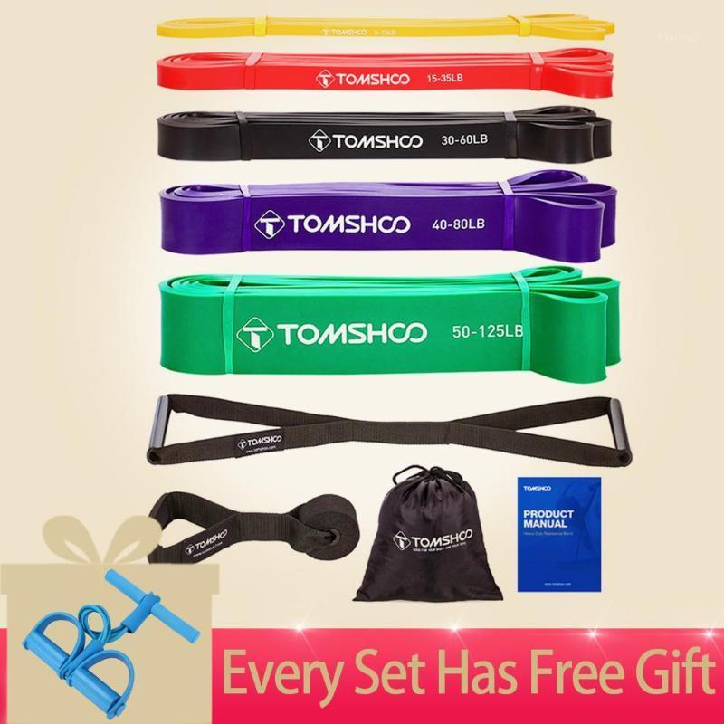 

TOMSHOO 8 PCS Resistance Bands Set Strength Training Rubber Loops Exercise Stretch Bands Workout Fitness Equipment Gym Home1