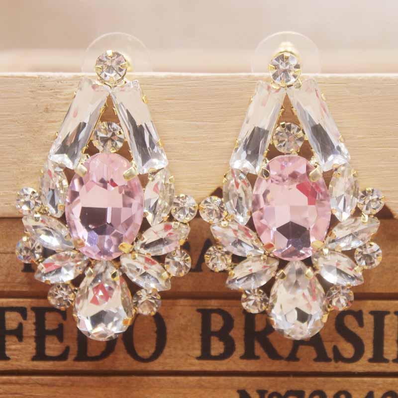 

Zerong Silver Color Big Wedding Drop Earrings for Bride Cute Rhinestone Flower Earrings Female Fashion Jewelry crystal