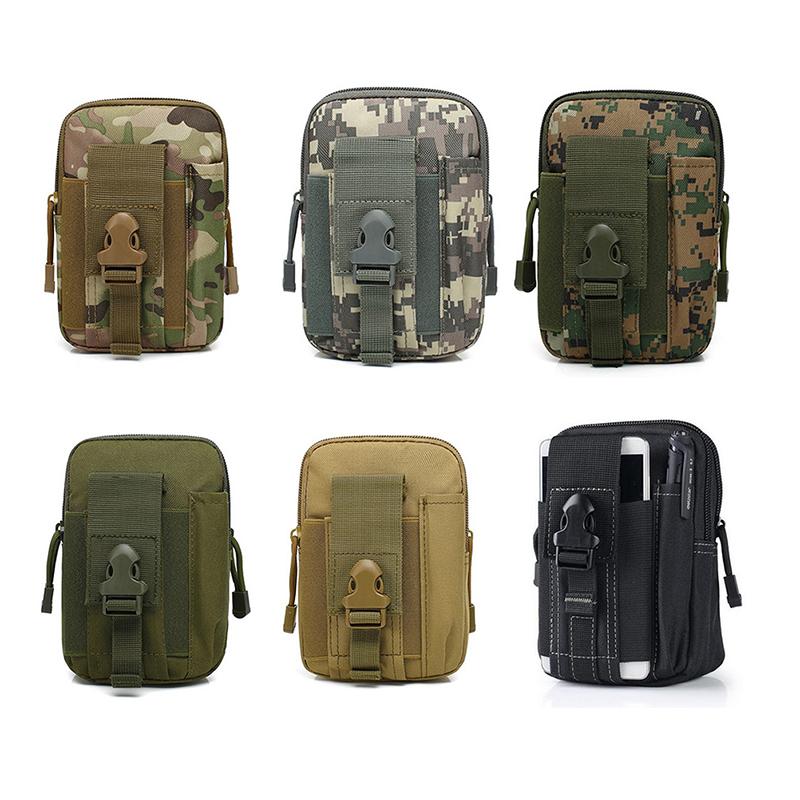

1PC Tactical Pouch Hunting Bags Belt Waist Bag Tactical Pack Outdoor Pouches Case Pocket Camo Bag For Phone, Sky blue