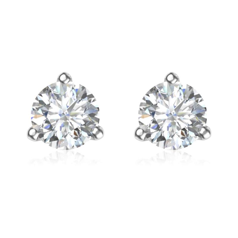 

Stud Szjinao 100% Real VVS1 Moissanite Earrings For Women 0.3/0.5/1.2ct D Color 925 Sterling Silver Classic Korean Fine Jewelry