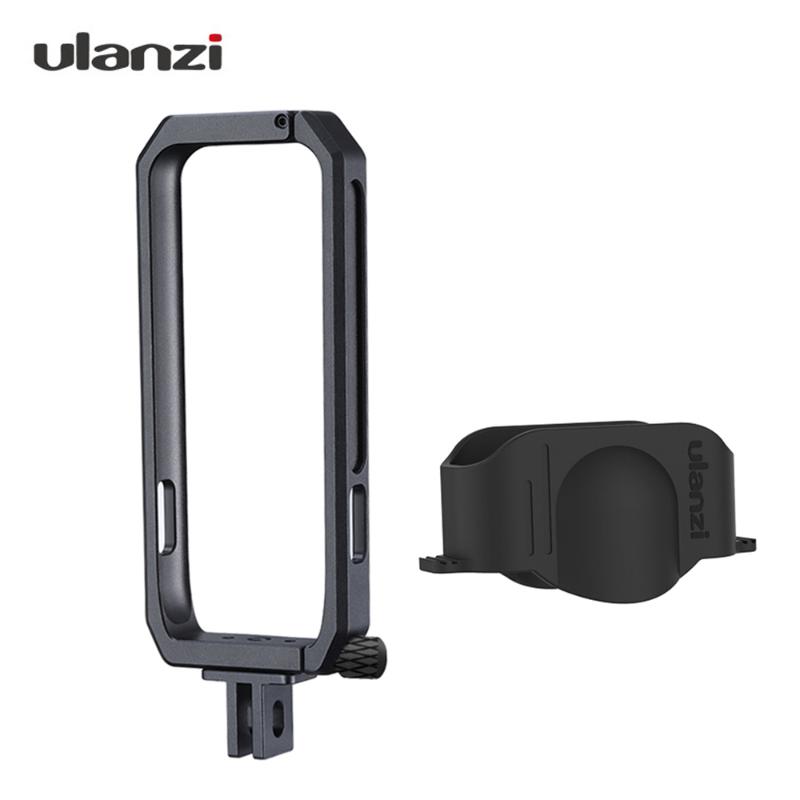 

ulanzi Action Camera Vlog Cage Case Protective Frame Aluminum Alloy with Lens Cover Compatible with Insta360 ONE X