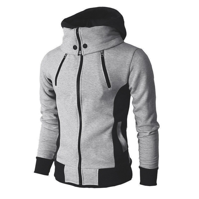 

Sweatshirt 2020FW Hoodies Mens Casual Jackets Hooded Autumn Winter Clothing Long Sleeve Tops Zipper Men' Outerwear Coats Wholesale, Gray