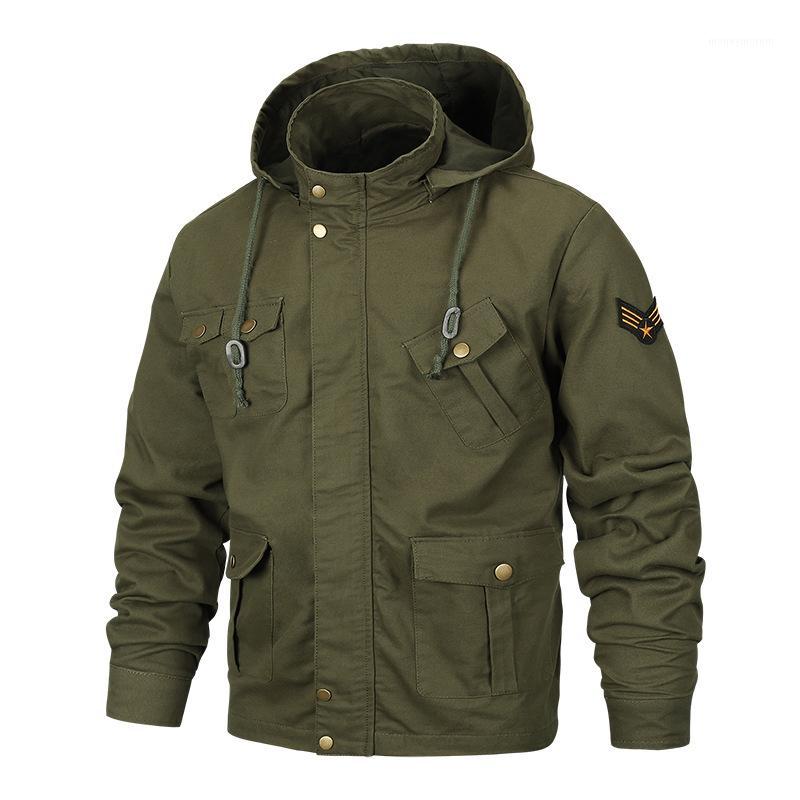 

2019 New Mens Spring Autumn Hooded Jackets Men Casual Thermal Coat Fashion Slim Fit Male Clothing -6XLStraight Hem,8051, 805 army green
