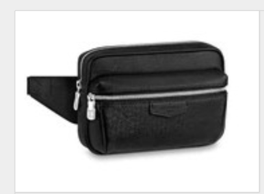 CLASSIC fashion black flower bags Blanded real leather waist pocket bag men cross body shoulder purse