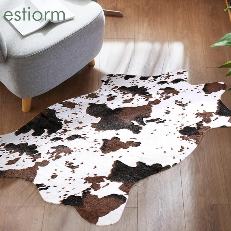 

Soft Fluffy Carpet for Living Room & bed room,High simulation Cow,Zebra & leopard Texture Faux Fur Area Rug,Non-slip Floor mat