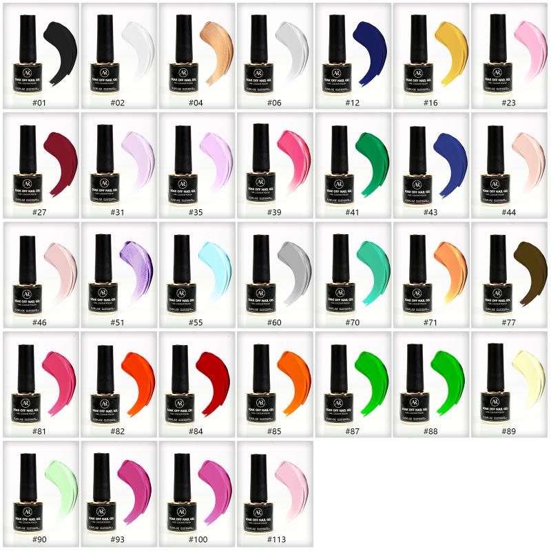 

32 Colors Nail Gel Varnish 7ml High Quality Nail Gel Polish Cheaper Price Plastic Bottle Bright Color Glitter Varnish, 02