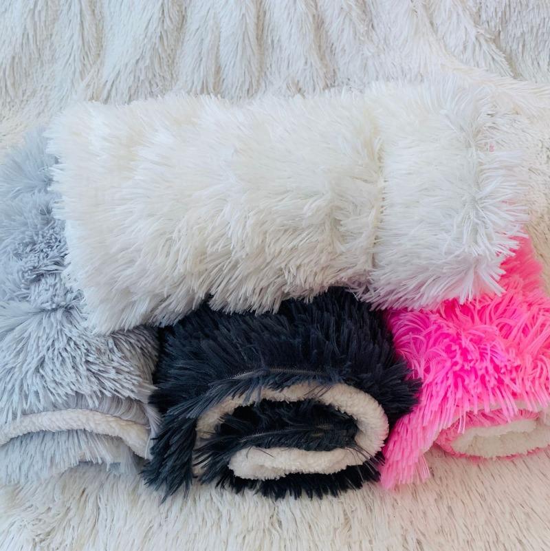 

Pet Mats Dogs Cats Long-haired Coral Fleece Mats Warm Winter Small and Medium-sized Large Dogs Dog Beds for Small, Deep gray