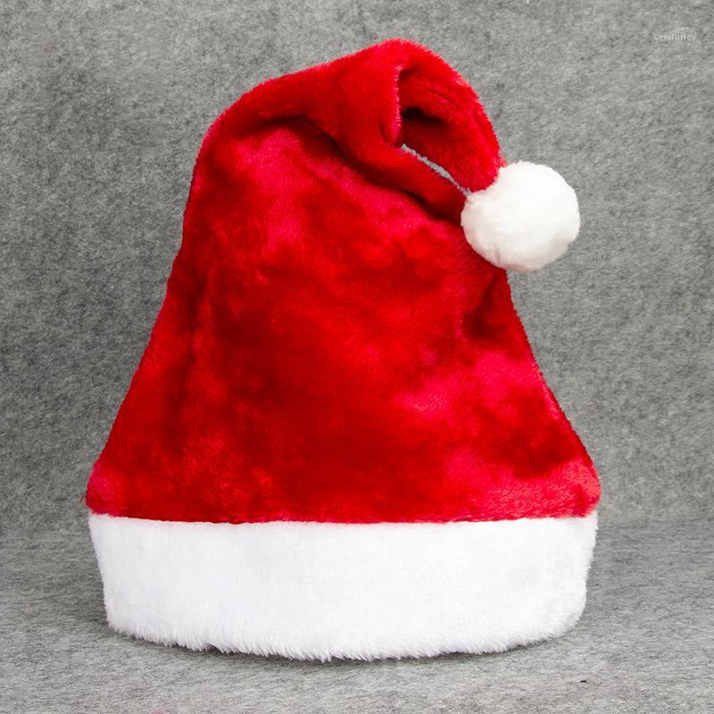 

1Pcs Soft Plush Adult Christmas Hats Santa Claus Hats Child Cap Christmas Oranments For Home Party Decoration1