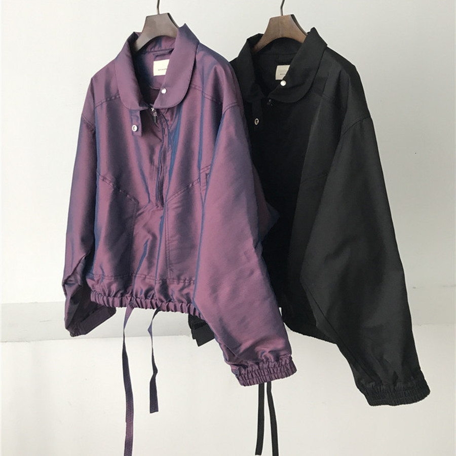 

2021 New Reflective Fog Essentials Jacket Men Women 1:1 High Quality Coat Windbreaker Half Zipper Ribbon Outerwear Fashion Clothes 4ccp, Purple