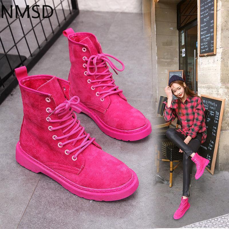 

Boots Red Autumn And Winter Women Wind Fashion Female Motorcycles Ins Shoes Winter1, Black