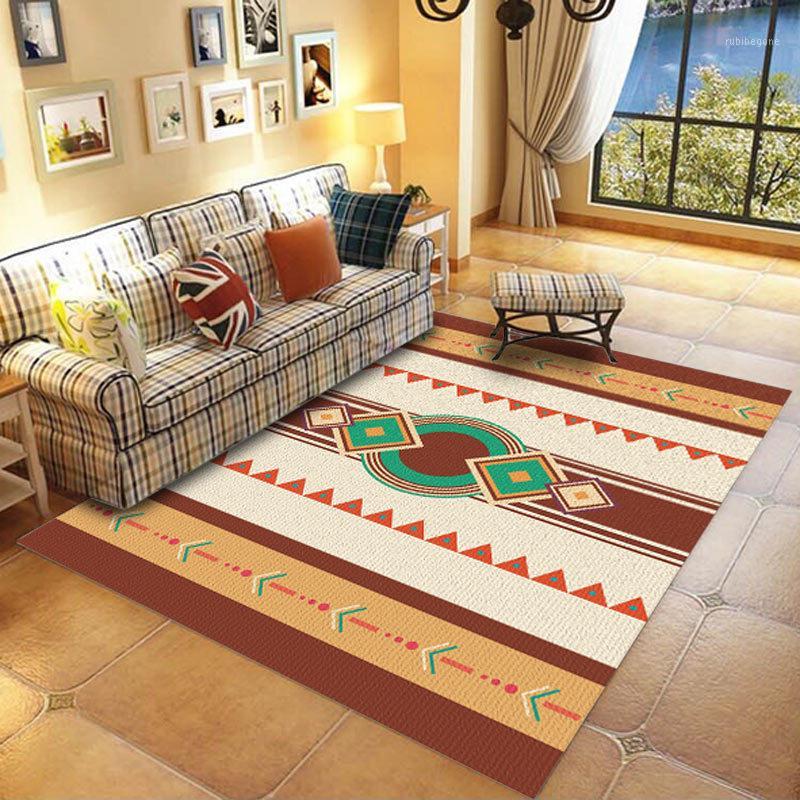 

Retro striped simple rug living room coffee table home decoration floor mat modern home bedroom room bedside non-slip rug1, 05