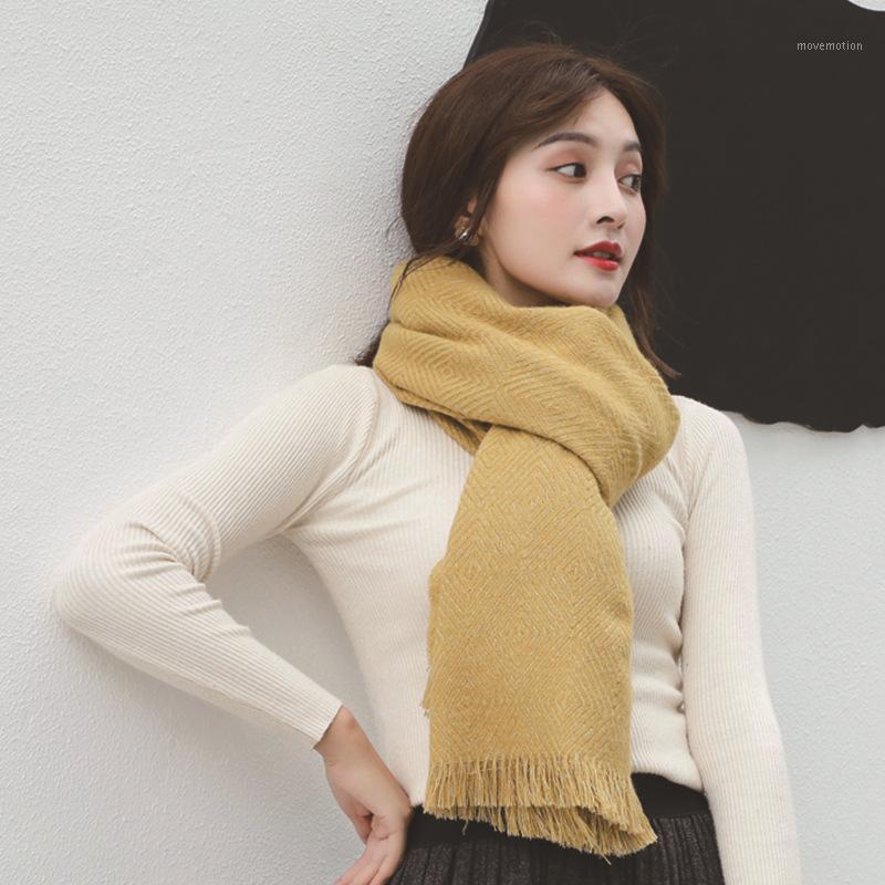 

Winter Scarf Long Scarf Warm Female Shawl Hot Sale Women Solid Color Cashmere Scarves Echarpe Femme Bufanda Mujer1