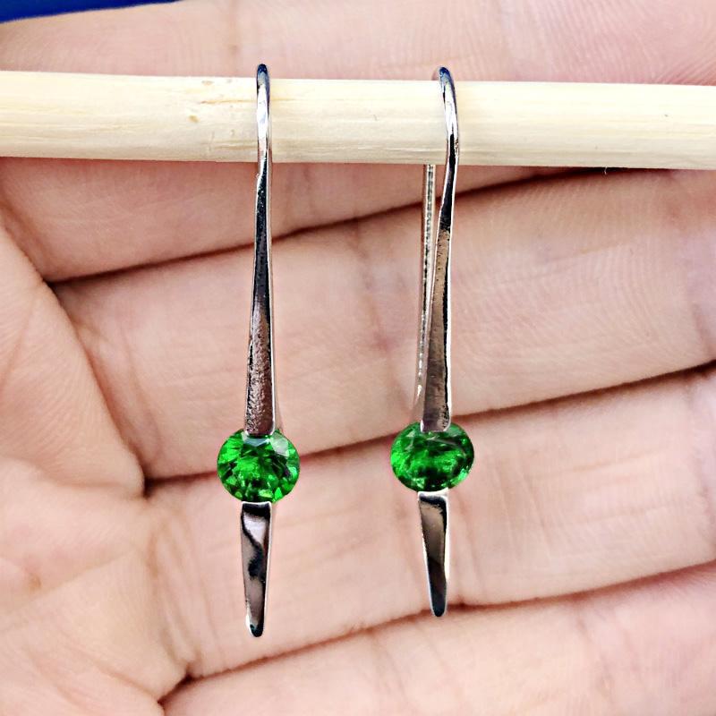 

Dangle & Chandelier Fashion Boho Style Lady Drop Earrings Creative Green Purple Zircon Jewelry For Women Party Gift