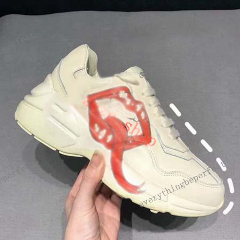 

New Year's gift Rhyton line of Marca printed Vintage Trainer Man Women Sneaker Casual Shoes is a pair of 2021 Rhyton daddy shoes