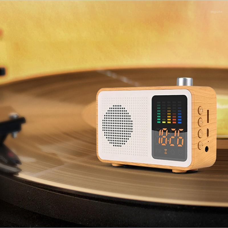 

MIABOO Retro Wood Color Wireless Bluetooth Speaker Radio With Time Display R04091